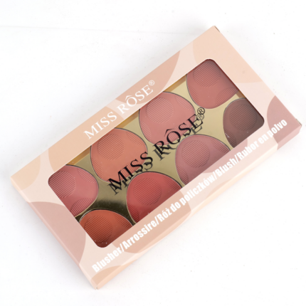 PALETA DE BLUSH MISS ROSE DE 8 COLORES