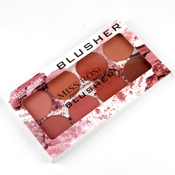 A...... PALETA DE BLUSH MISS ROSE BLUSHER DE 8 COLORES - Imagen 1