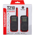 RADIO WALK TALK MOTOROLA T-210 32KM 22 CANALES BLACK/RED - Imagen 6