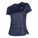 CAMISETA DEPORTIVO FEMENINO PUMA RUN GRAPHIC MANGAS CORTAS NAVY/ BLACK