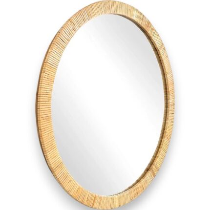 ESPEJO ARTESANAL REDONDO RATTAN