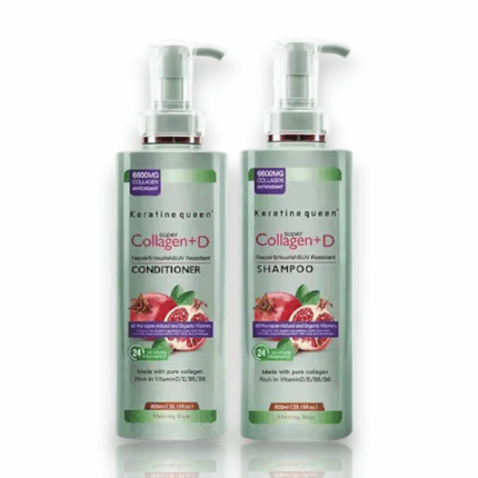SET CAPILAR KERATINE QUEEN GRANADA ROJA SHAMPOO + ACONDICIONADOR 800ML