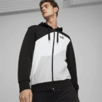 HODDIE DEPORTIVO MASCULINO PUMA POWER FULL ZIP COLORBLOCK TR - Imagen 4