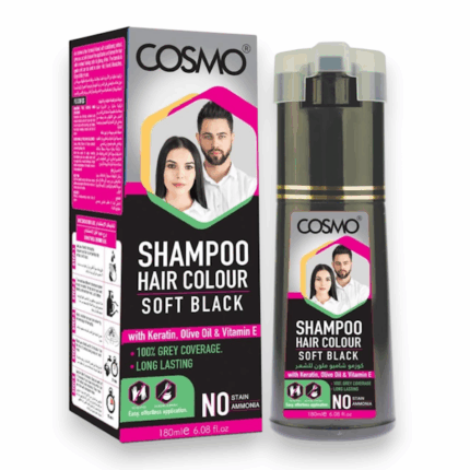 SHAMPOO CAPILAR COSMO HAIR COLOUR SOFT BLACK 180ML