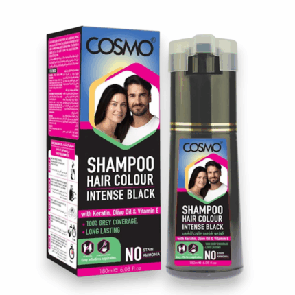 SHAMPOO CAPILAR COSMO HAIR COLOUR INTENSE BLACK 180ML