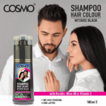 SHAMPOO CAPILAR COSMO HAIR COLOUR INTENSE BLACK 180ML - Imagen 3