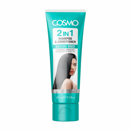 SHAMPOO & ACONDICIONADOR CAPILAR COSMO MOISTURE BOOTS 2 EN 1 275ML