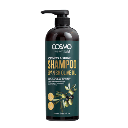 SHAMPOO CAPILAR COSMO HAIR NATURALS SPANISH OLIVE OIL SOFTNESS & SHINE 1000ML