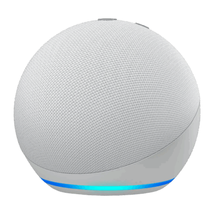PARLANTE INTELIGENTE AMAZON ECHO DOT ALEXA 5° GENERACIÓN GLACIER WHITE