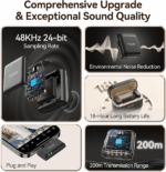 MICRÓFONO INALÁMBRICO TELESIN LAVALIER P5-MCP-01 TIPO-C IOS/ANDROID - Imagen 8