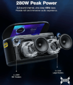 ALTAVOZ PORTÁTIL IKARAO SHELL S1 CON 2 MICRÓFONO 280W - Imagen 7