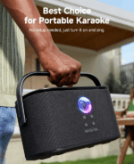 ALTAVOZ PORTÁTIL IKARAO SHELL S2 CON 2 MICRÓFONO 140W - Imagen 4