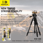 TRÍPODE ESTABLE KOOSDA KSD-680 MULTIFUNCIONAL 180CM - Imagen 5