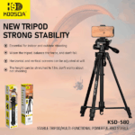TRÍPODE ESTABLE KOOSDA KSD-580 MULTIFUNCIONAL 145CM - Imagen 6