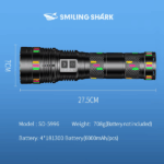 LINTERNA LED SMILING SHARK SD-5996 MULTI-FUNCIONAL S10000 LÚMENES - Imagen 14