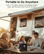 ALTAVOZ PORTÁTIL IKARAO SHELL S3 CON 2 MICRÓFONO 80W - Imagen 8