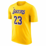 CAMISETA DEPORTIVO MASCULINO NIKE NBA LEBRON JAMES LOS ANGELES LAKERS MANGAS CORTAS - Imagen 2