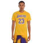 CAMISETA DEPORTIVO MASCULINO NIKE NBA LEBRON JAMES LOS ANGELES LAKERS MANGAS CORTAS - Imagen 7