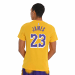 CAMISETA DEPORTIVO MASCULINO NIKE NBA LEBRON JAMES LOS ANGELES LAKERS MANGAS CORTAS - Imagen 9
