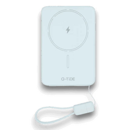 CARGADOR PORTÁTIL INALÁMBRICO G-TIDE SLIM 01 5.000 MAH AZUL