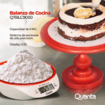 BALANZA DE COCINA QUANTA QTBLC9000 DIGITAL 5KG - Imagen 3