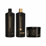 SET CAPILAR SEBASTIAN DARK OIL SHAMPOO + ACONDICIONADOR 1LT + MÁSCARA 500ML