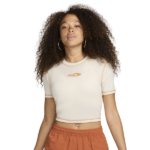 CAMISETA CASUAL FEMENINO NIKE SPORTSWEAR CHILL KNIT CROPPED MANGAS CORTAS