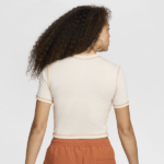 CAMISETA CASUAL FEMENINO NIKE SPORTSWEAR CHILL KNIT CROPPED MANGAS CORTAS - Imagen 3