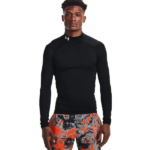 CAMISETA DEPORTIVO MASCULINO UNDER ARMOUR COLDGEAR ARMOUR COMP MOCK MANGAS LARGAS - Imagen 3