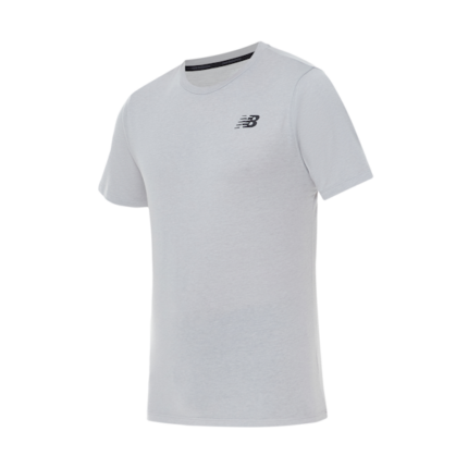 CAMISETA DEPORTIVO MASCULINO NEW BALANCE TENACITY HEATHERTECH MANGAS CORTAS