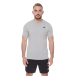 CAMISETA DEPORTIVO MASCULINO NEW BALANCE TENACITY HEATHERTECH MANGAS CORTAS - Imagen 3