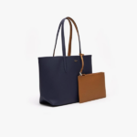 BOLSO DE HOMBRO FEMENINO LACOSTE TOTE ANNA REVERSIBLE MARINO/ CARAMELO - Imagen 2