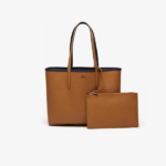 BOLSO DE HOMBRO FEMENINO LACOSTE TOTE ANNA REVERSIBLE MARINO/ CARAMELO - Imagen 5