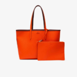 BOLSO DE HOMBRO FEMENINO LACOSTE TOTE ANNA REVERSIBLE MARRÓN/NARANJA - Imagen 6