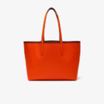 BOLSO DE HOMBRO FEMENINO LACOSTE TOTE ANNA REVERSIBLE MARRÓN/NARANJA - Imagen 7