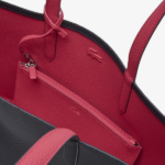 BOLSO DE HOMBRO FEMENINO LACOSTE TOTE ANNA REVERSIBLE NEGRO/ FUCSIA - Imagen 4
