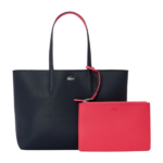 BOLSO DE HOMBRO FEMENINO LACOSTE TOTE ANNA REVERSIBLE BLACK/RED