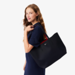 BOLSO DE HOMBRO FEMENINO LACOSTE TOTE ANNA REVERSIBLE BLACK/RED - Imagen 5