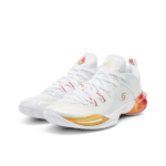 CALZADO DEPORTIVO MASCULINO PEAK TAICHI OLYMPIC FLASH 6 JOSÉ ALVARADO WHITE/GOLD/RED - Imagen 6