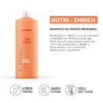 SHAMPOO CAPILAR WELLA PROFESSIONALS INVIGO NUTRI ENRICH DEEP NOURISHING 1 LITRO - Imagen 3
