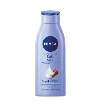 CREMA CORPORAL NIVEA MILK SOFT 5 EN 1 400ML