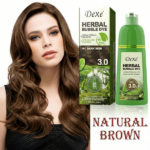 SHAMPOO COLOR CAPILAR DEXE HERBAL BUBLLE DYE 3.0 NATURAL BROWN 420ML - Imagen 3