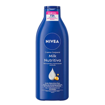 CREMA CORPORAL NIVEA MILK NUTRITIVA 5 EN 1 400ML