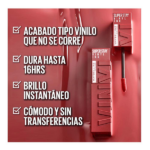 LABIAL LIQUIDO MAYBELLINE SUPERSTAY VINYL INK PEPPY - Imagen 5