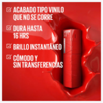 LABIAL LIQUIDO MAYBELLINE SUPERSTAY VINYL INK RED HOT 25 - Imagen 6