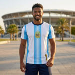 CAMISETA CASUAL MASCULINO TRINGEL WORLD CUP 2026 ARGENTINA MANGAS CORTAS - Imagen 3