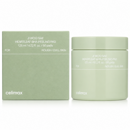 ALMOHADILLA EXFOLIANTE FACIAL CELIMAX JI WOO GAE HEARTLEAF BHA PEELING 60 PADS 125ML