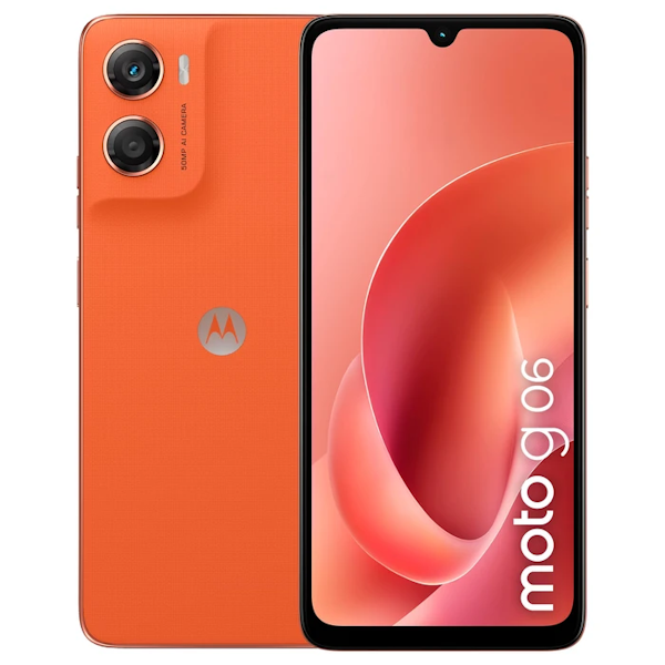 MOTO G06 NARANJA.................... CELULAR MOTOROLA G06 XT2535-2 DS 4/128GB ARABESQUE NARANJA - Imagen 1