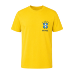 CAMISETA CASUAL MASCULINO TRINGEL PENTA BRASIL MANGAS CORTAS