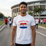 CAMISETA CASUAL MASCULINO TRINGEL WORLD CUP 2026 PARAGUAY MANGAS CORTAS - Imagen 3